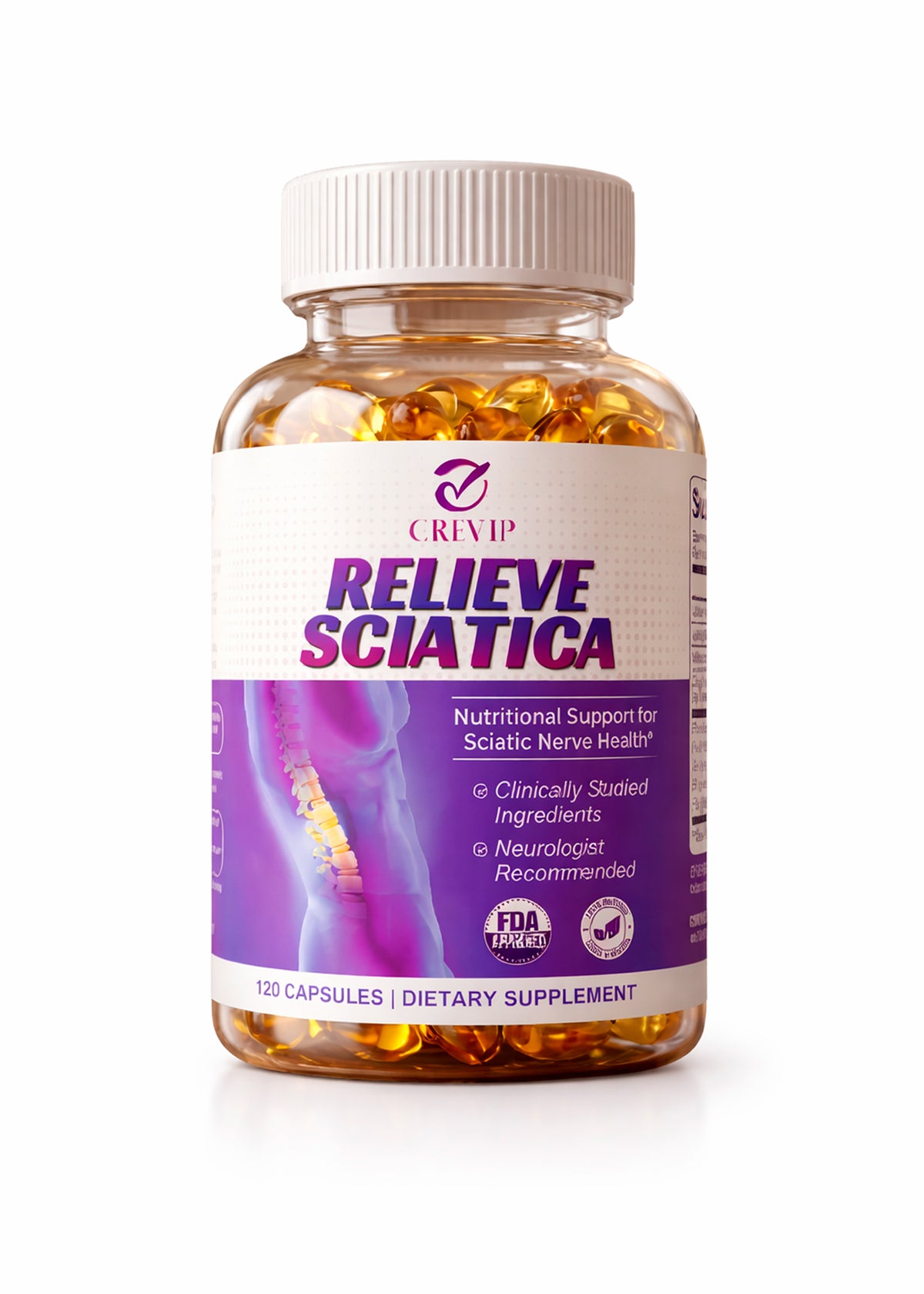 Relieve Sciatica CREVIP | 120 Cápsulas